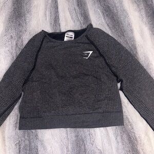Grey Gymshark Seamless Long sleeve top